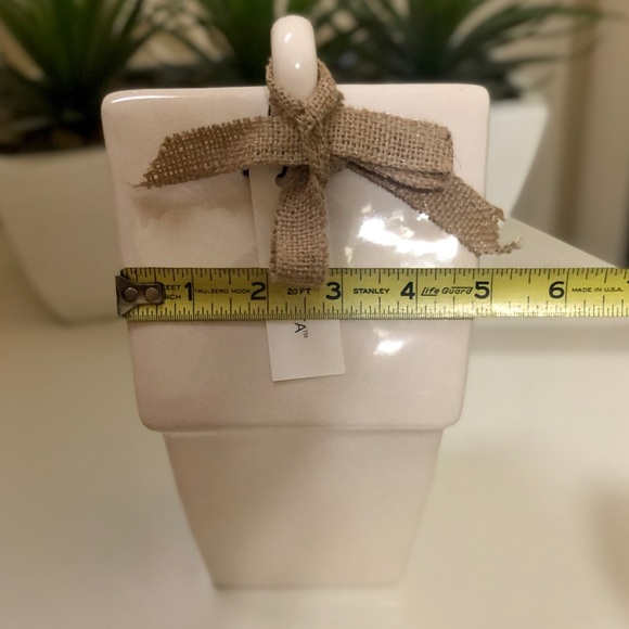 LAST ONE! RAE DUNN Perch Ceramic Birdhouse Home Decor White Farmhouse Pet - Picture 5 of 9